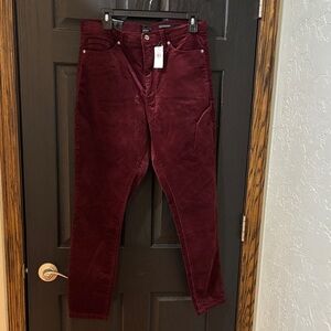 Banana Republic Women's Skinny Corduroy Pants - Burgundy